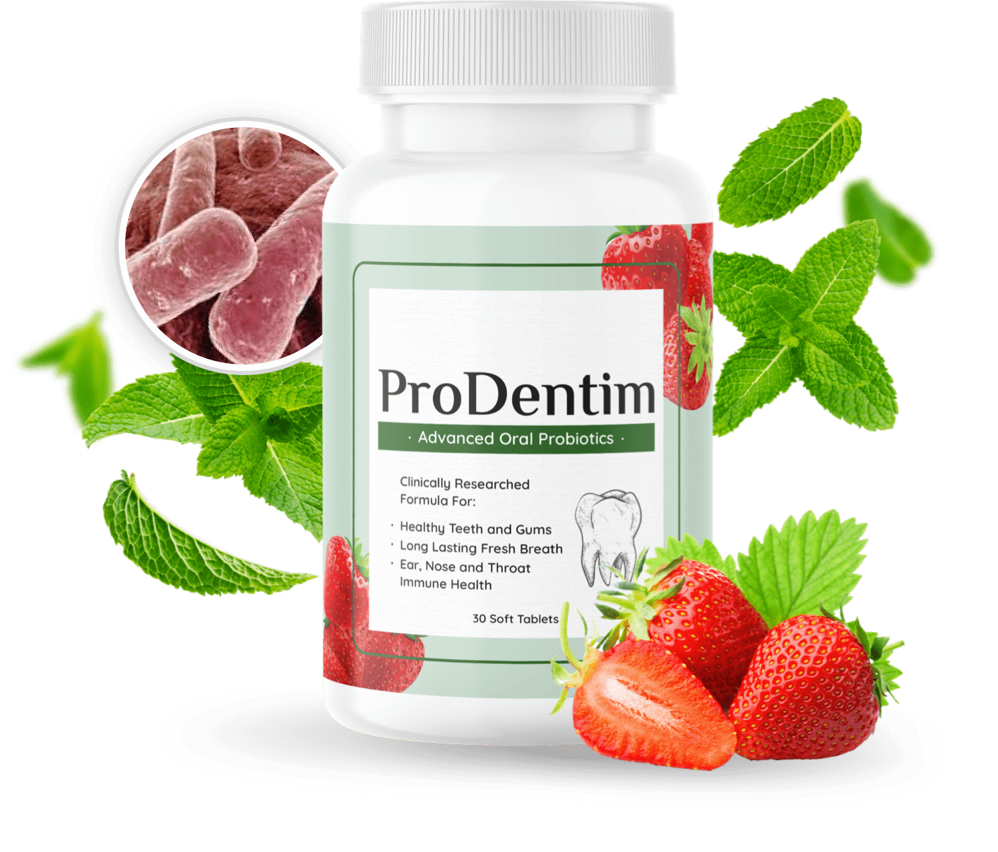 ProDentim probiotic oral supplement bottle